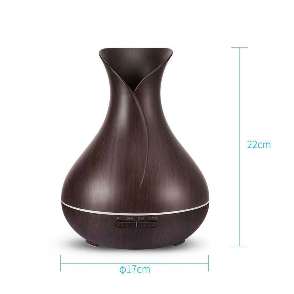 Essential Oil Aroma Diffuser and Remote - 400ml Tulip Dark Ultrasonic Humidifier - Image 5