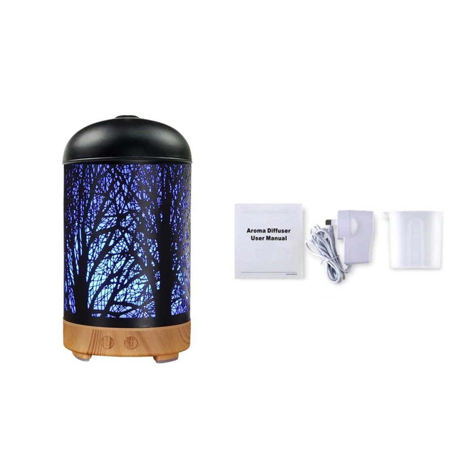 Essential Oil Aroma and Remote Diffuser - 100ml Metal Art Air Mist Humidifier - Image 9