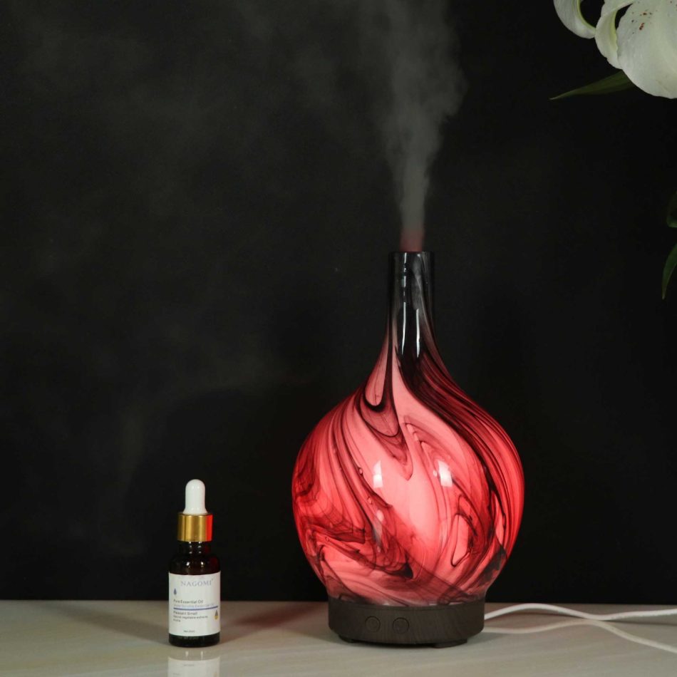 Essential Oil Aroma Diffuser - 100ml Glass Marble Aromatherapy Mist Humidifier - Image 2