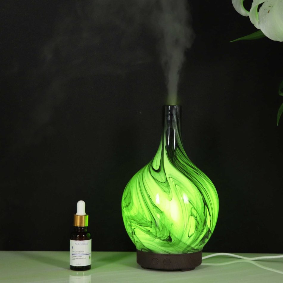 Essential Oil Aroma Diffuser - 100ml Glass Marble Aromatherapy Mist Humidifier - Image 3