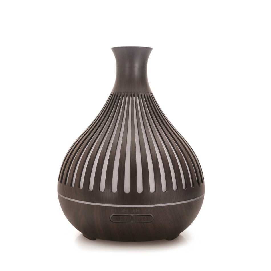 Essential Oil Aroma Diffuser - 400ml Remote Dark Wood Ultrasonic Mist Humidifier - Image 7