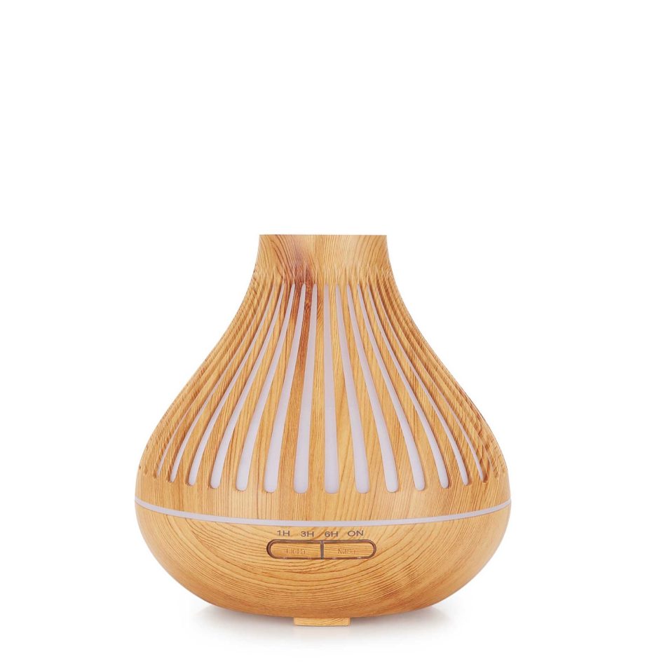 Essential Oil Aroma Diffuser and Remote - 500ml Flat Top Wood Mist Humidifier - Image 6