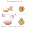 Essential Oil Aroma Diffuser and Remote - 500ml Flat Top Wood Mist Humidifier - Image 7