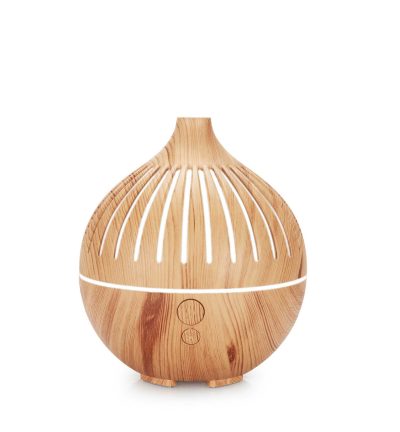Essential Oil USB Aroma Diffuser - 180ml LED Light Wood Mist Humidifier