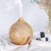 Essential Oil USB Aroma Diffuser - 180ml LED Light Wood Mist Humidifier - Image 2