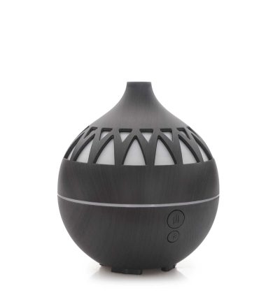 Essential Oil Aroma Diffuser - 180ml USB LED Dark Wood Mist Humidifier