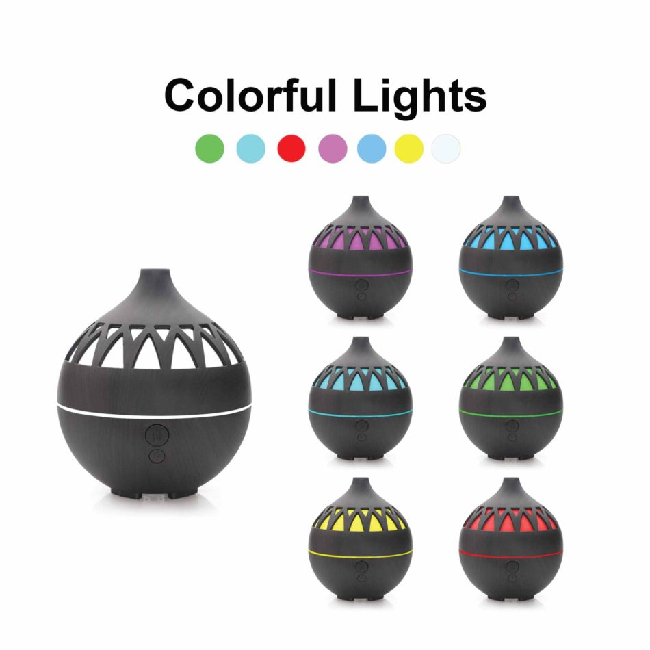 Essential Oil Aroma Diffuser - 180ml USB LED Dark Wood Mist Humidifier - Image 5