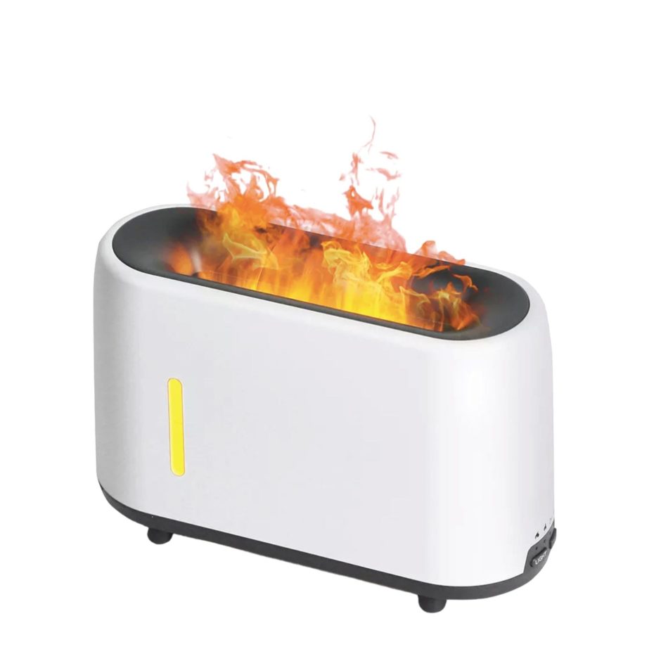 Essential Oil Aroma Diffuser and Remote - White 240ml Flame Fire Style Air Humidifier - Image 3