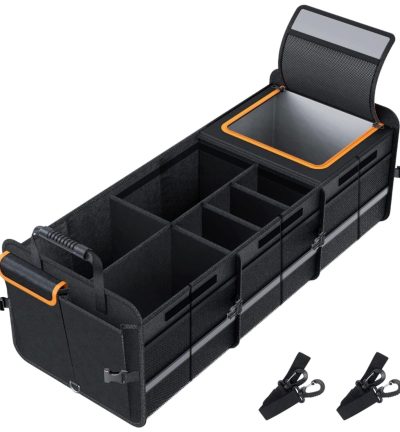 Car Boot Organiser With Cooler - Collapsible Storage Box For Trunk