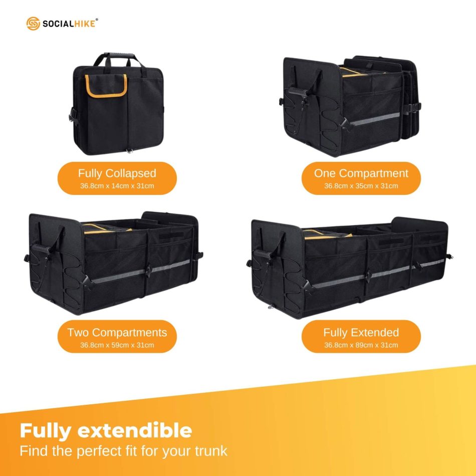 Car Boot Organiser With Cooler - Collapsible Storage Box For Trunk - Image 4