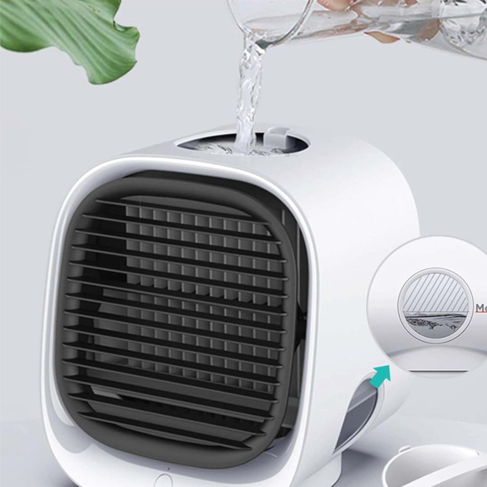 USB Mini Air Purifier - Portable Desktop Air Conditioner Cooling Fan With Water - Image 4