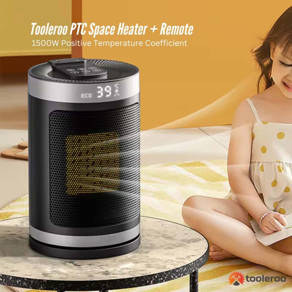 Tooleroo PTC Space Heater + Remote - 1500W Positive Temperature Coefficient - Image 2