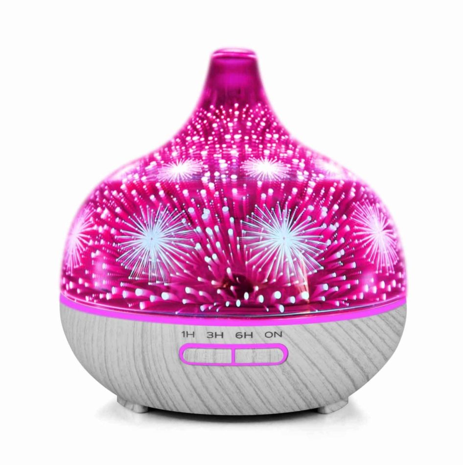 400ml Essential Oil Aroma Diffuser and Remote - 3D Glass Aromatherapy Humidifier - Image 2