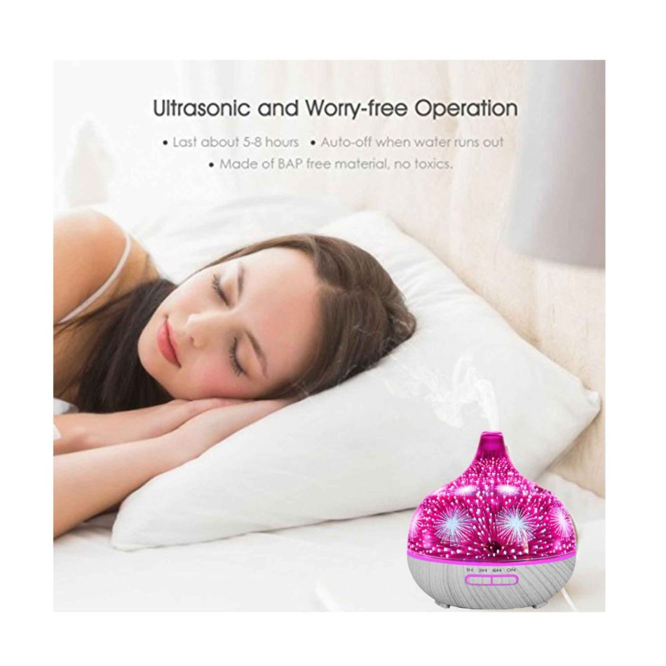 400ml Essential Oil Aroma Diffuser and Remote - 3D Glass Aromatherapy Humidifier - Image 5