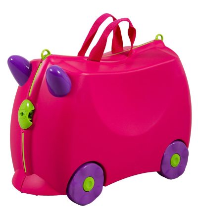Kiddicare Bon Voyage Kids Ride On Suitcase Luggage Travel Bag Pink