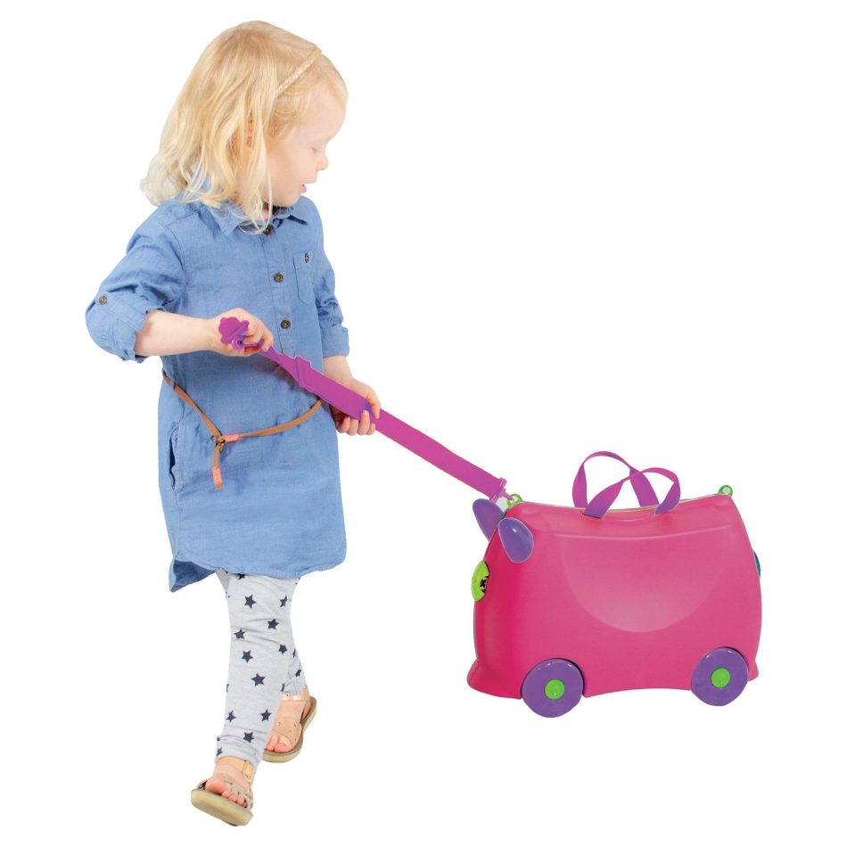 Kiddicare Bon Voyage Kids Ride On Suitcase Luggage Travel Bag Pink - Image 5