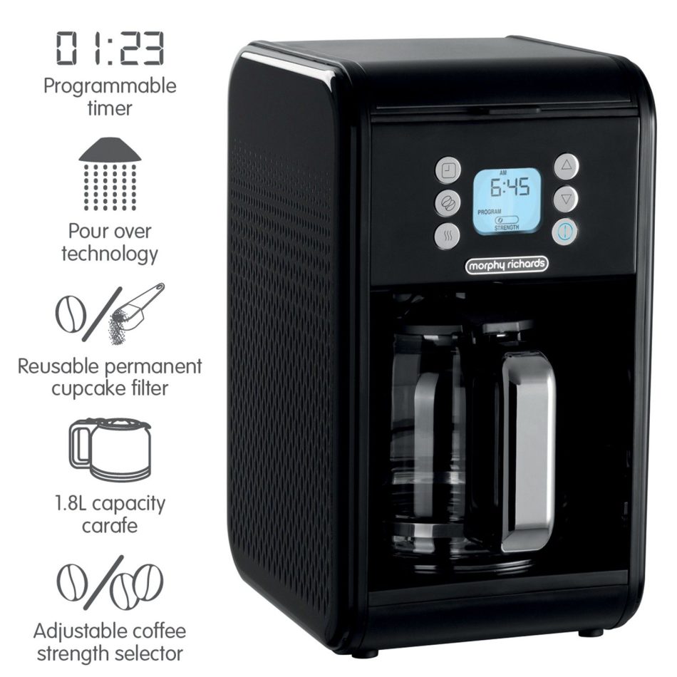 Morphy Richards Verve Filtered Coffee Maker With Timer - Black - Image 7