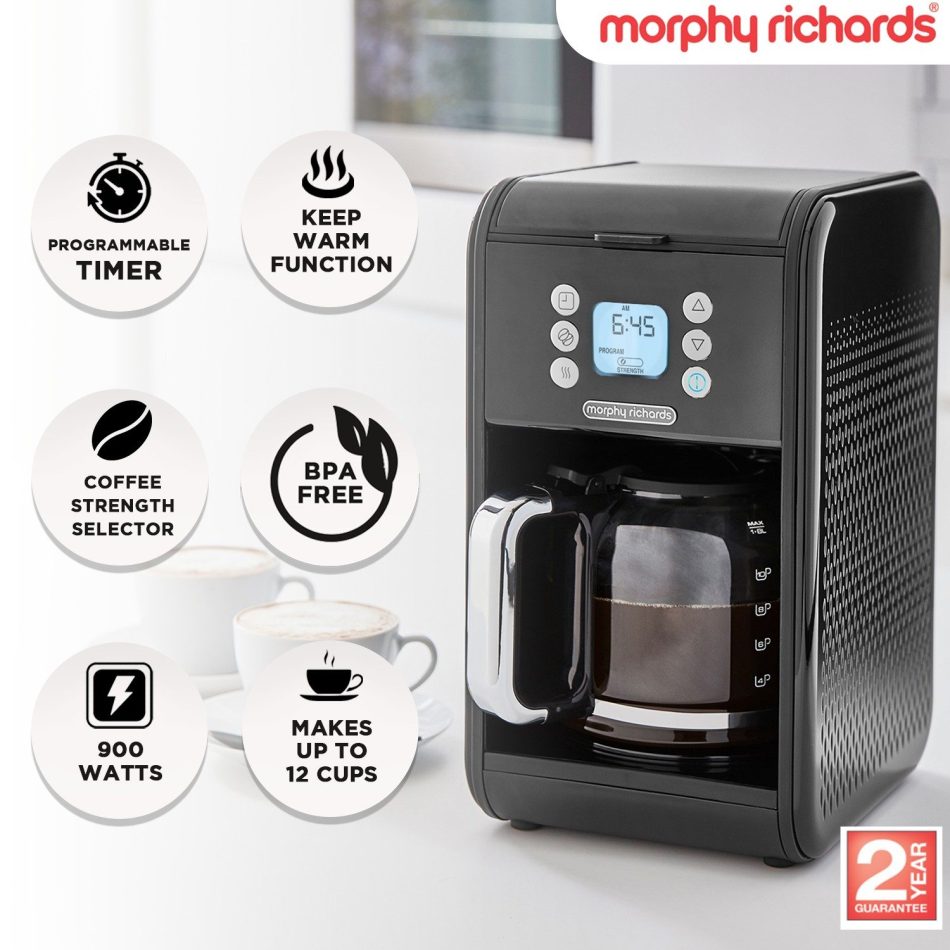 Morphy Richards Verve Filtered Coffee Maker With Timer - Black - Image 10