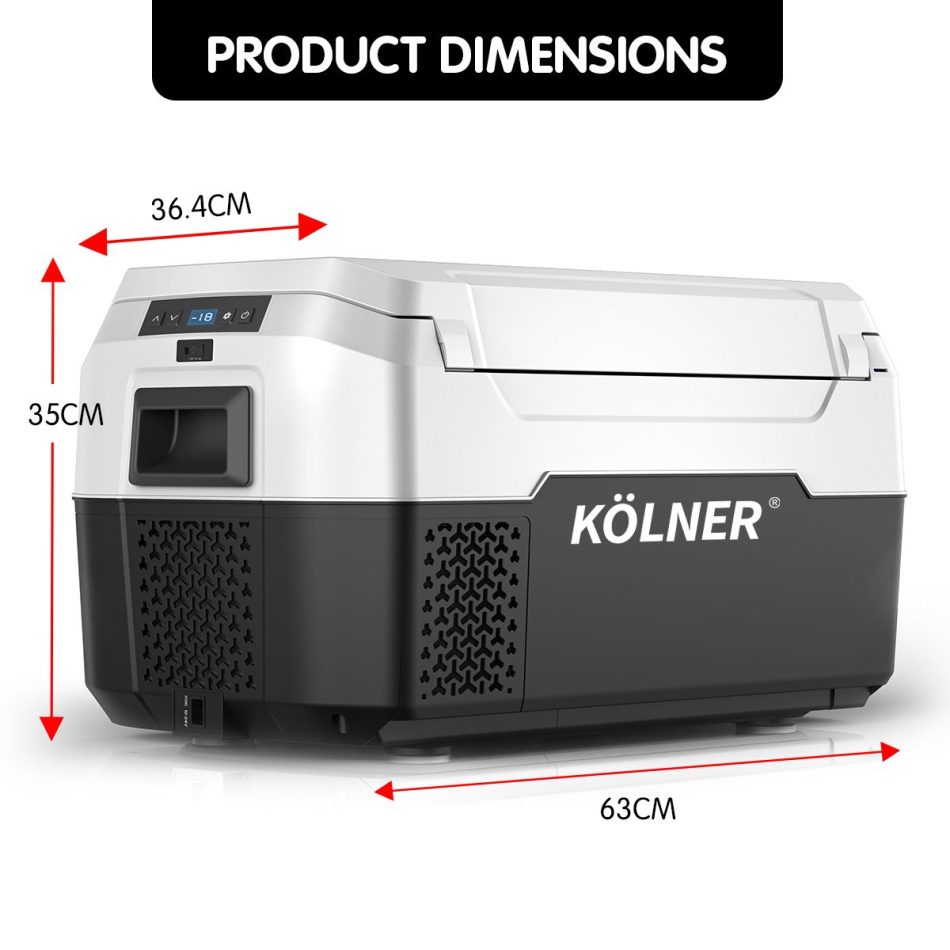 Kolner 20l Portable Fridge Freezer Cooler 12/24/240v Camping Refrigerator Black - Image 9