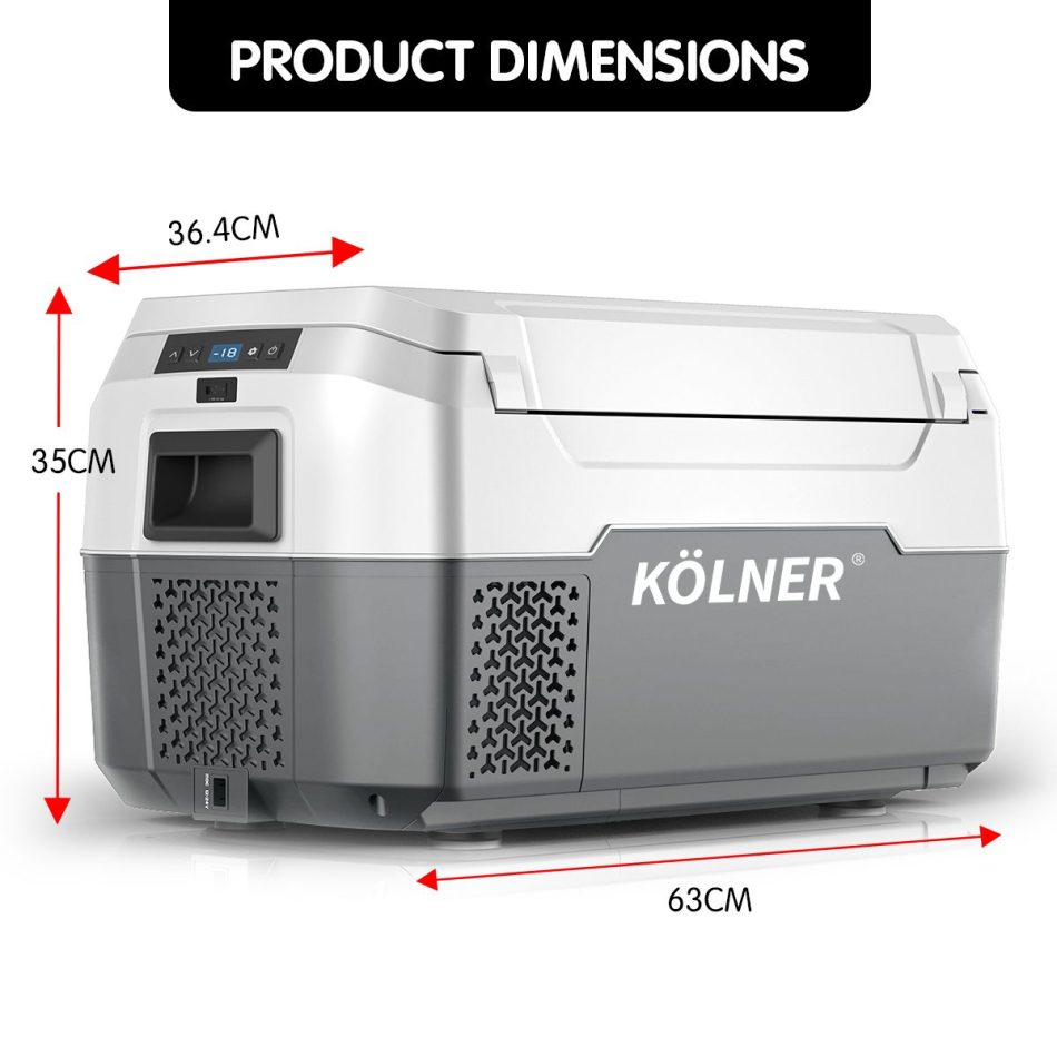 Kolner 20l Fridge Freezer Cooler 12/24/240v Camping Portable Kolner Esky Refrigerator - Grey - Image 8