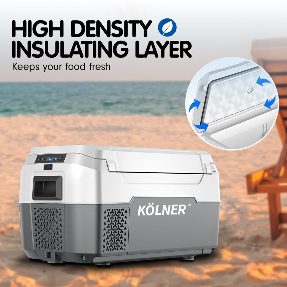 Kolner 20l Fridge Freezer Cooler 12/24/240v Camping Portable Kolner Esky Refrigerator - Grey - Image 10