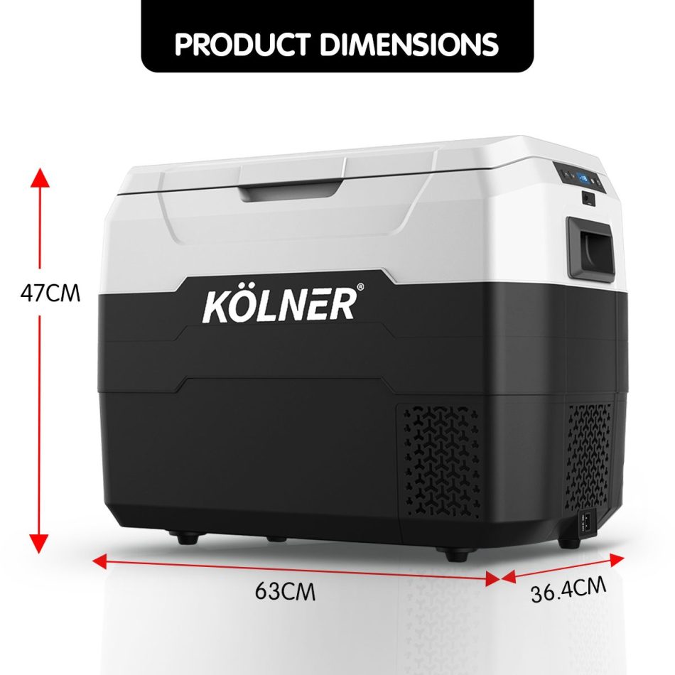 Kolner 40l Fridge Freezer Cooler 12/24/240v Camping Portable Esky Refrigerator - Black - Image 9