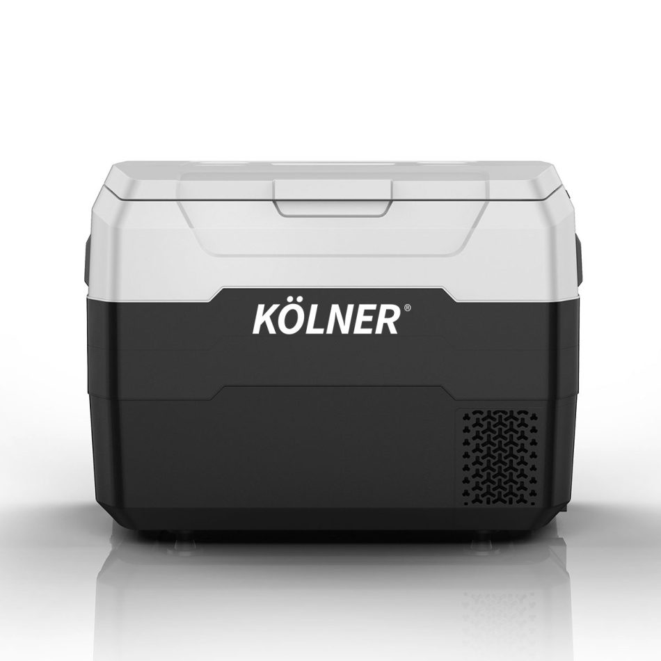 Kolner 40l Fridge Freezer Cooler 12/24/240v Camping Portable Esky Refrigerator With Trolley - Black - Image 2