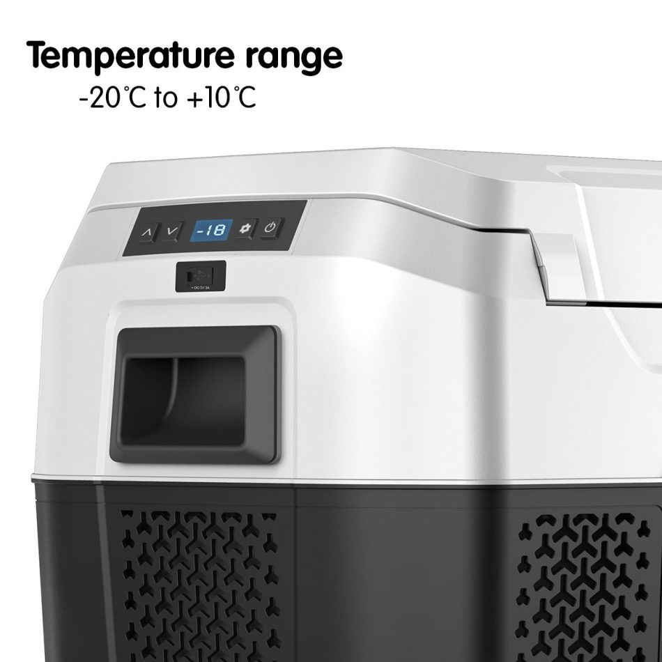 Kolner 40l Fridge Freezer Cooler 12/24/240v Camping Portable Esky Refrigerator With Trolley - Black - Image 11