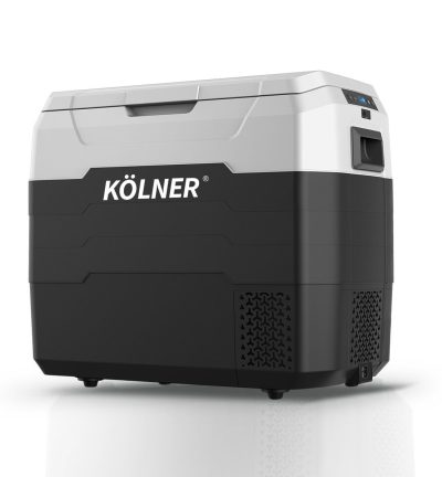 Kolner 50l Fridge Freezer Cooler 12/24/240v Camping Portable Refrigerator - Black