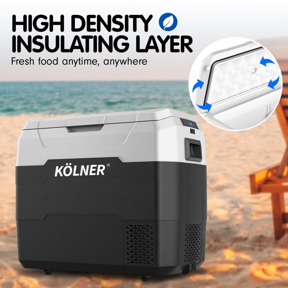 Kolner 50l Fridge Freezer Cooler 12/24/240v Camping Portable Refrigerator - Black - Image 11