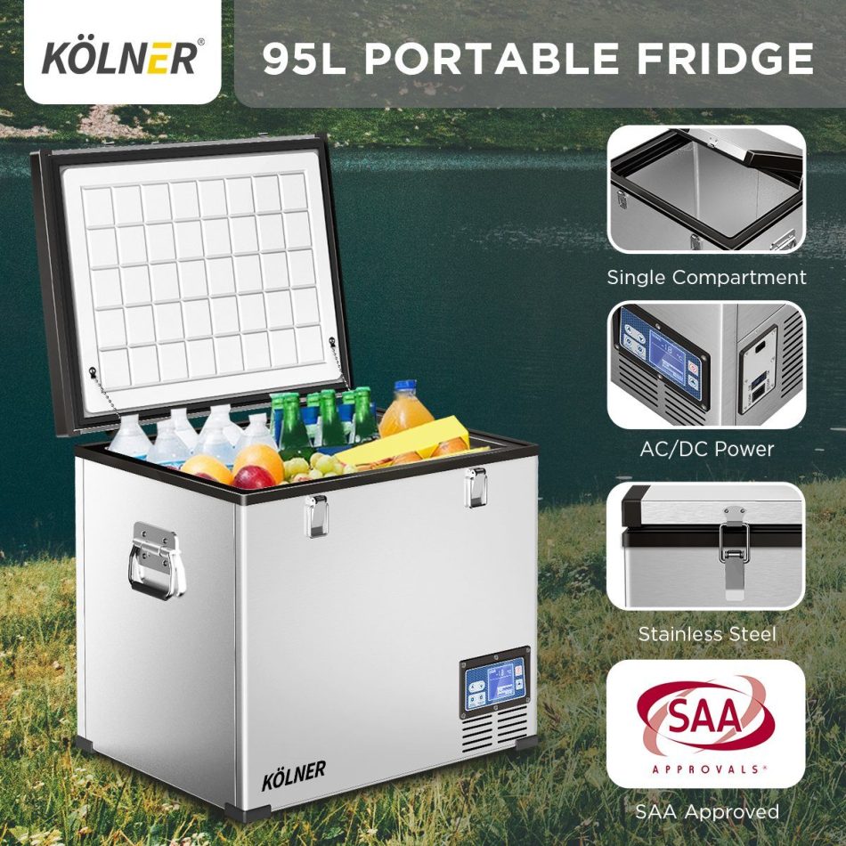 Kolner 95l Portable Fridge Chest Freezer With Lcd Panel - Rv Vehicle Camping Refrigerator - Image 2