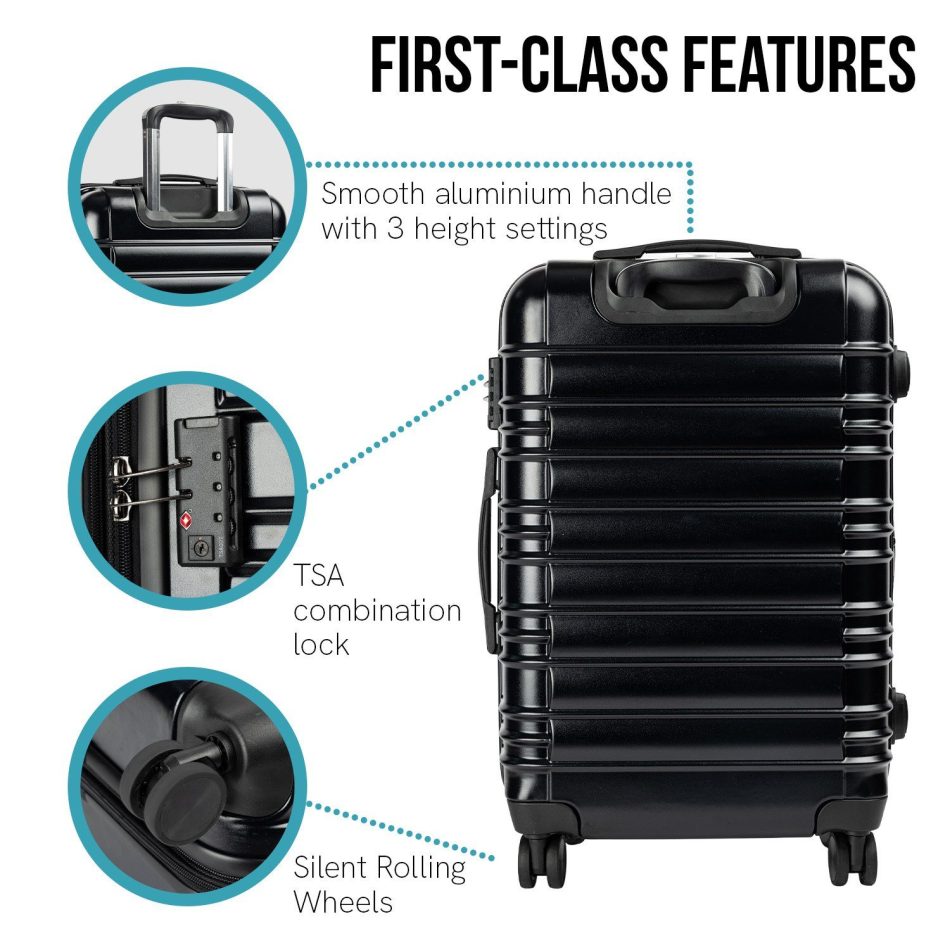 Olympus Noctis Suitcase 20in Hard Shell ABS+PC - Stygian Black - Image 12