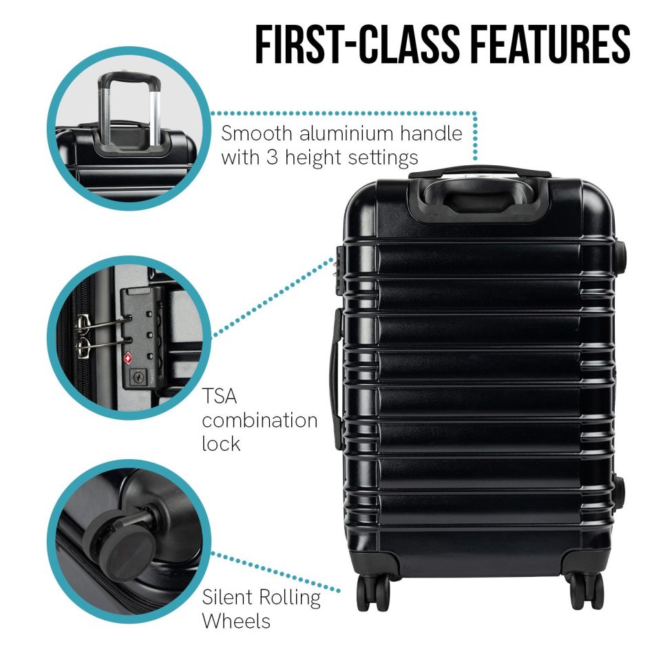 Olympus Noctis Suitcase 28in Hard Shell ABS+PC - Stygian Black - Image 4