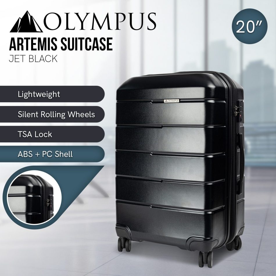 Olympus Artemis 20in Hard Shell Suitcase ABS+PC  Jet Black - Image 9