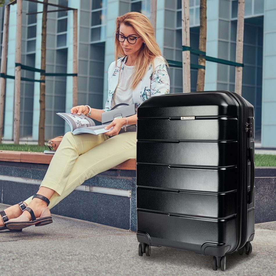 Olympus Artemis 28in Hard Shell Suitcase ABS+PC Jet Black - Image 2