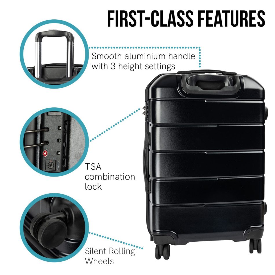 Olympus Artemis 28in Hard Shell Suitcase ABS+PC Jet Black - Image 5