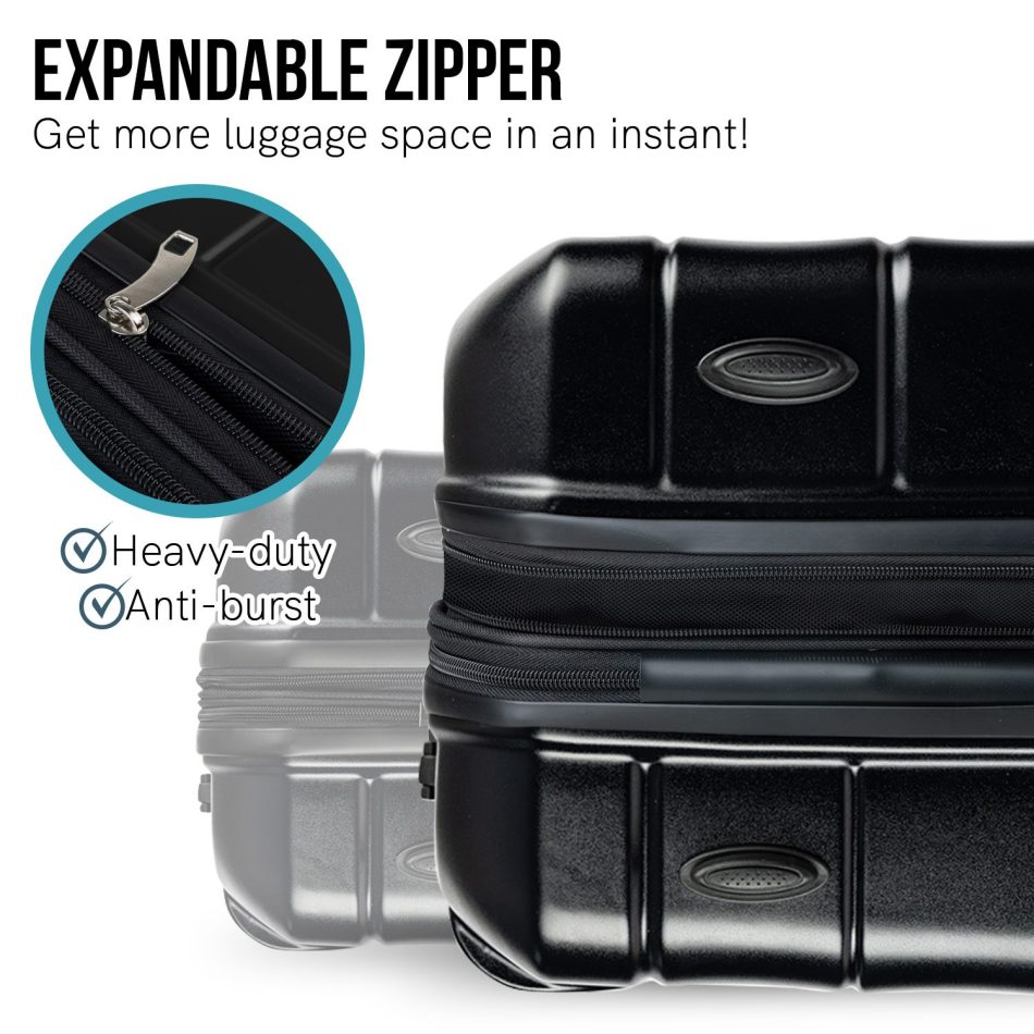 Olympus Artemis 28in Hard Shell Suitcase ABS+PC Jet Black - Image 9