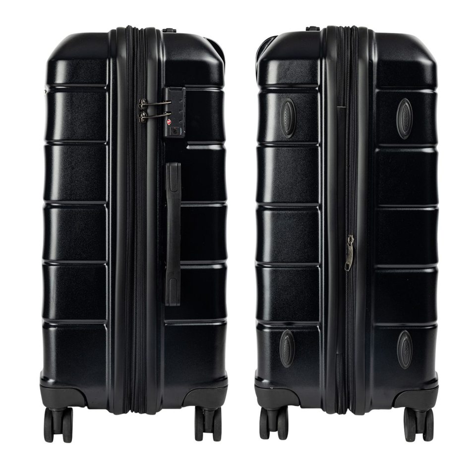 Olympus 3PC Artemis Luggage Set Hard Shell Suitcase ABS+PC  Jet Black - Image 8