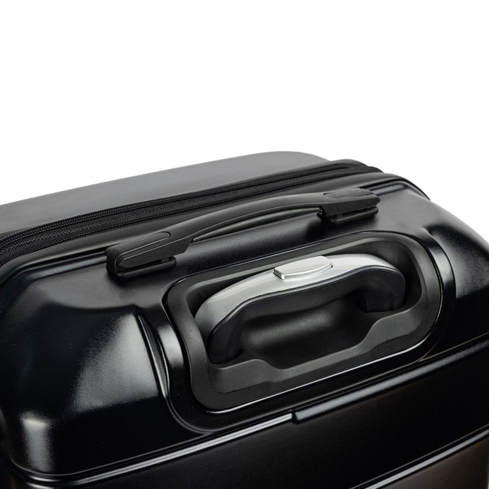 Olympus 3PC Artemis Luggage Set Hard Shell Suitcase ABS+PC  Jet Black - Image 9