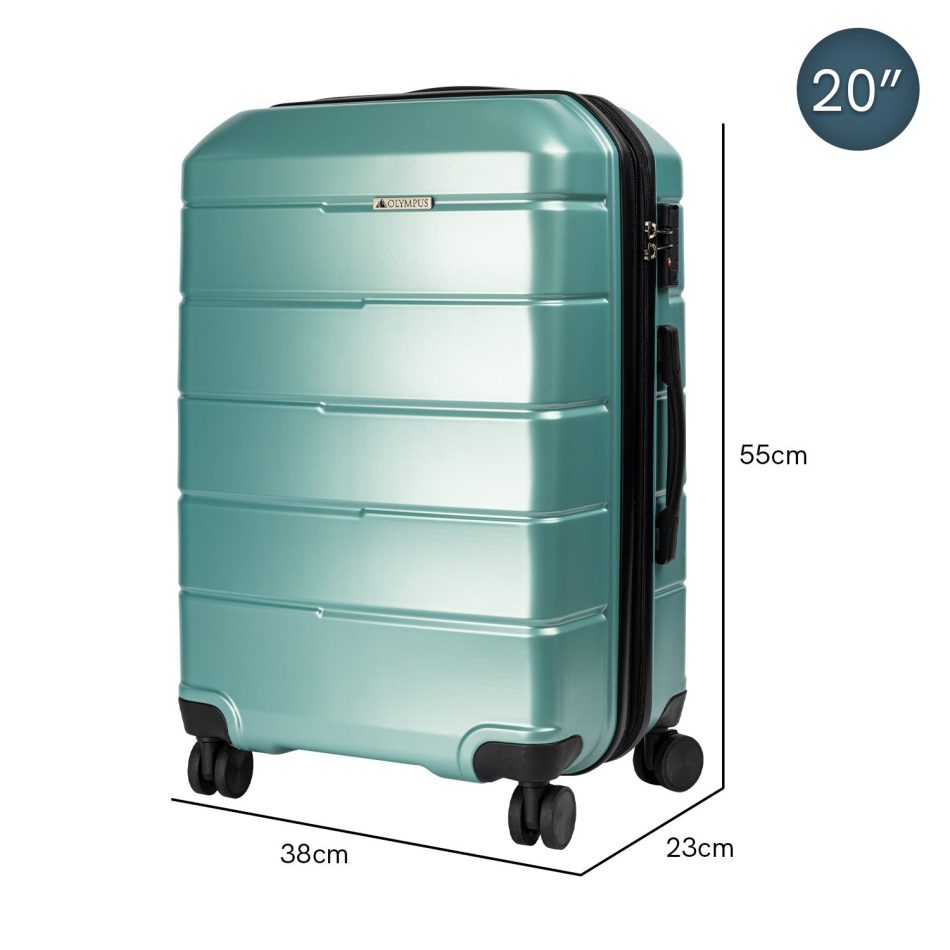 Olympus 3PC Artemis Luggage Set Hard Shell  ABS+PC - Electric Teal - Image 5