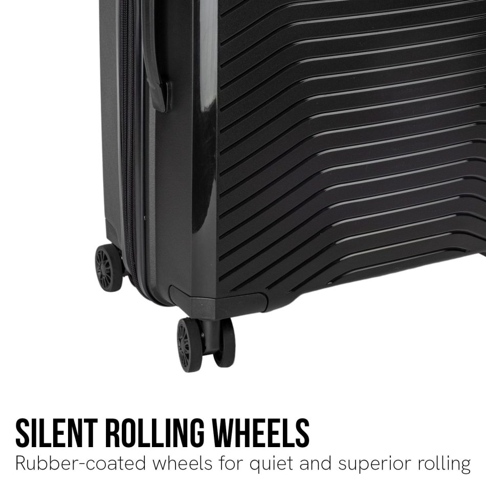 Olympus  Astra 20in Hard Shell Suitcase - Obsidian Black - Image 5