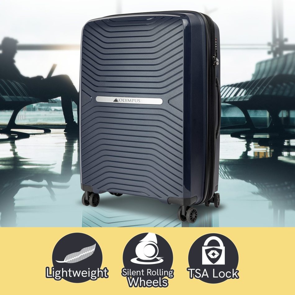 Olympus Astra 20in Lightweight Hard Shell Suitcase - Aegean Blue - Image 3