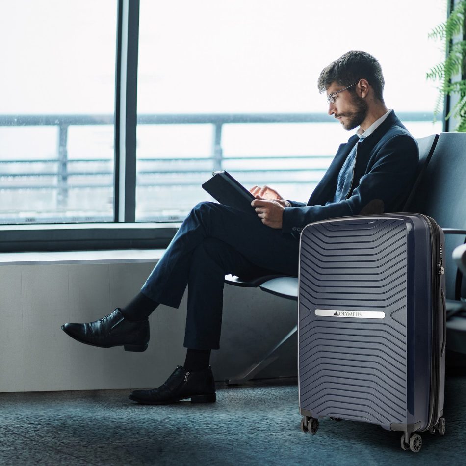 Olympus Astra 24in Lightweight Hard Shell Suitcase - Aegean Blue - Image 11