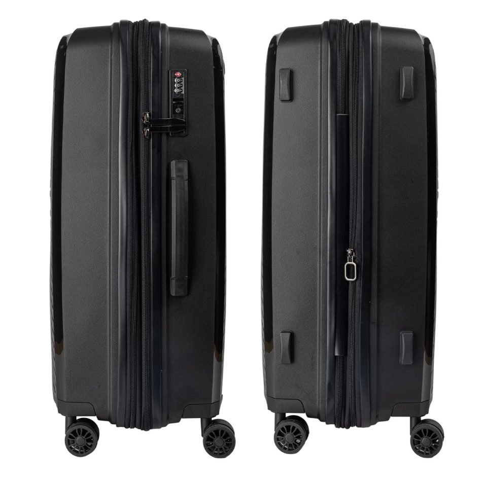 Olympus 3PC Astra Luggage Set Hard Shell Suitcase - Obsidian Black - Image 8