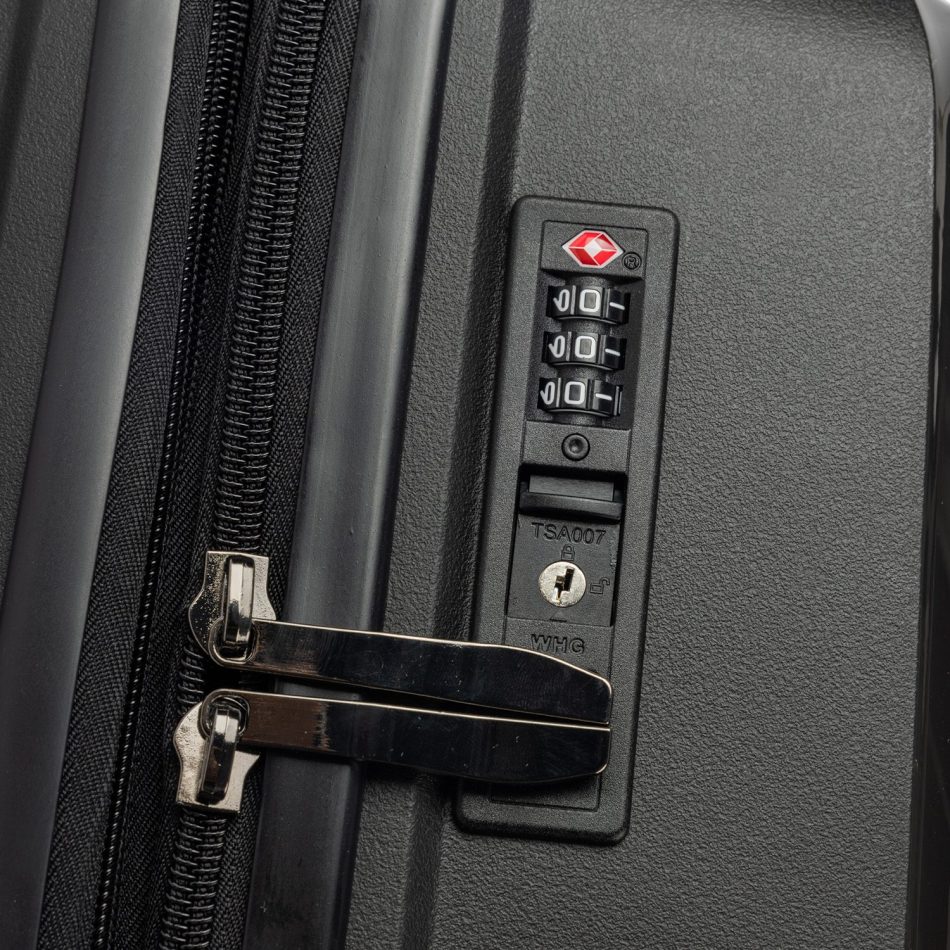 Olympus 3PC Astra Luggage Set Hard Shell Suitcase - Obsidian Black - Image 10