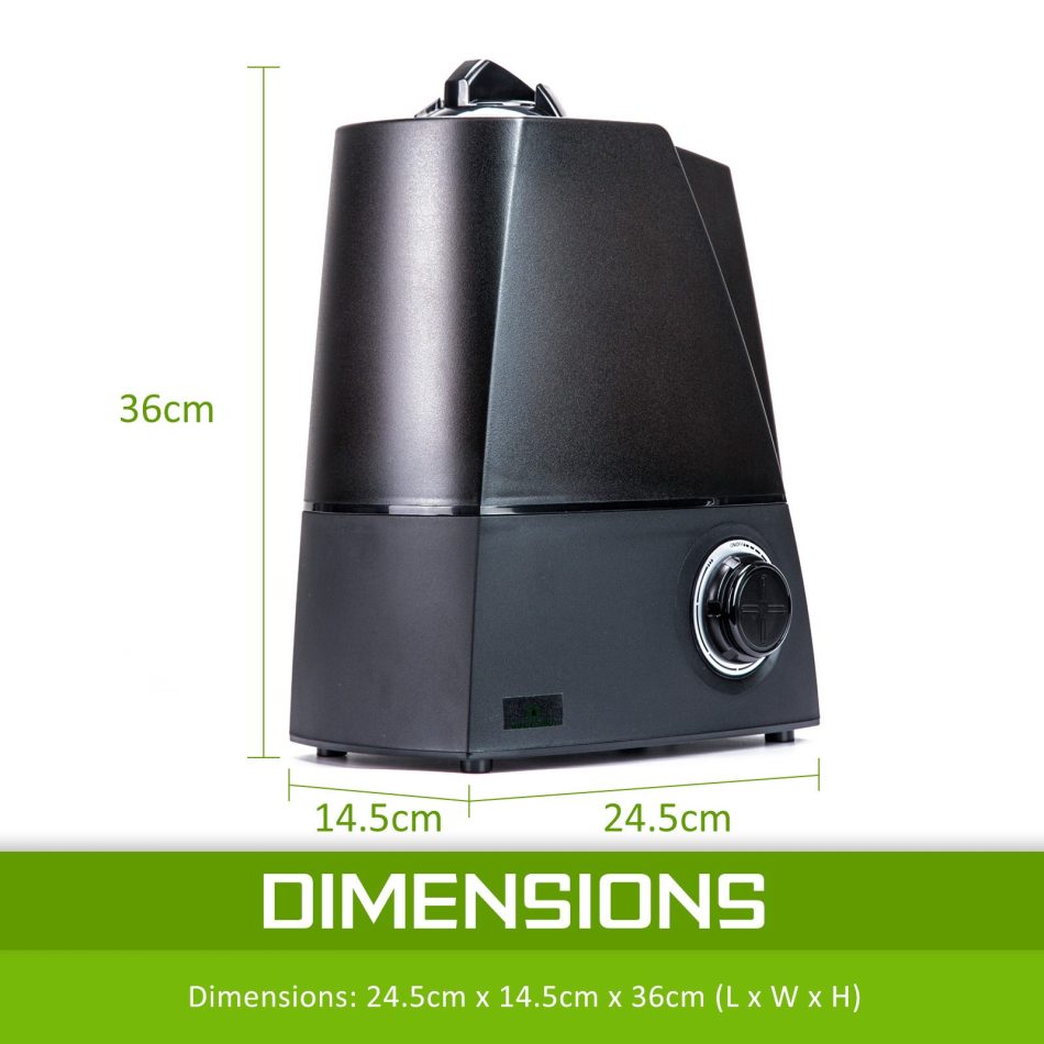 Air Humidifier Ultrasonic Cool Diffuser 6L BLACK - Image 10