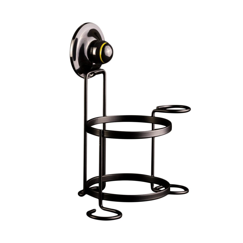 Hair Dryer Brush Comb Holder Removable Suction BLACK - Image 2