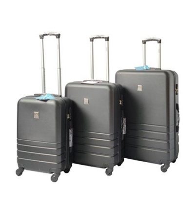 YES4HOMES ABS Luggage Suitcase Set 3 Code Lock Travel Carry  Bag Trolley Black 50/60/70