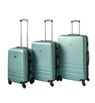 YES4HOMES ABS Luggage Suitcase Set 3 Code Lock Travel Carry  Bag Trolley Green 50/60/70