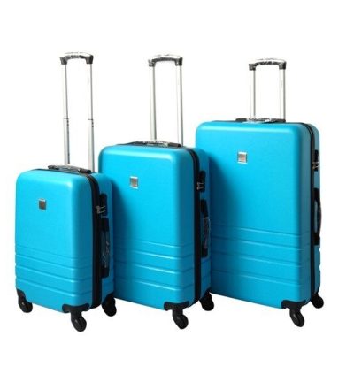 YES4HOMES ABS Luggage Suitcase Set 3 Code Lock Travel Carry  Bag Trolley Aqua 50/60/70